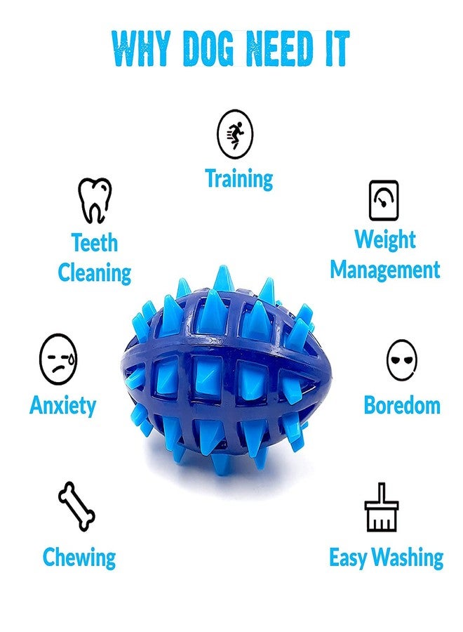 Pet Believe 3.5" Spiky Squeak & Light Football for Dogs - Durable, Rubber Bouncy Puppy Fetch & Chew Toy for Your Pet, Colors Will Vary - Image 4